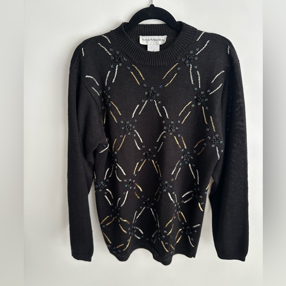 Norton McNaughton Beaded Sweater